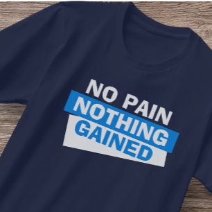 Fitness Athletic No Pain Sports Workout Gym Retro T-Shirt