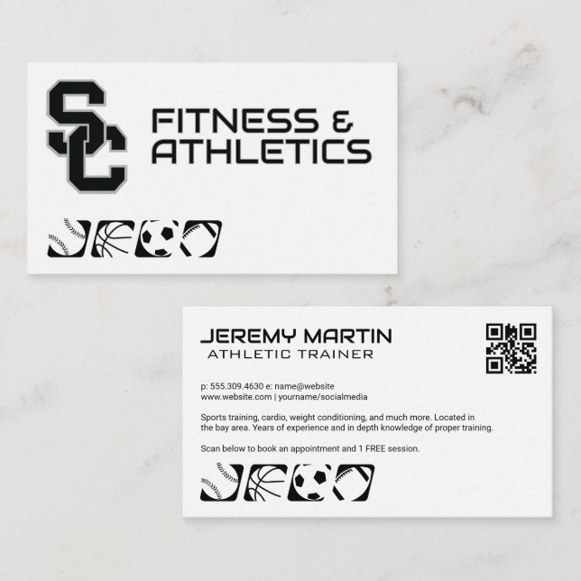Fitness Athletics Business Card (Front/Back)