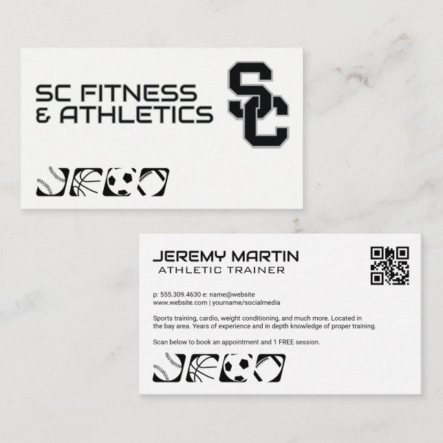 Fitness Athletics Business Card (Front/Back)