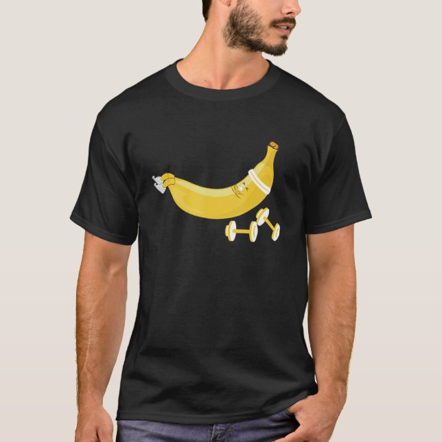 Fitness Banana Gym Workout Fruit T-Shirt (Front)