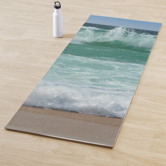 Fitness Beach Seaside Sea Waves Sand Trendy Yoga M Yoga Mat (In Situ)