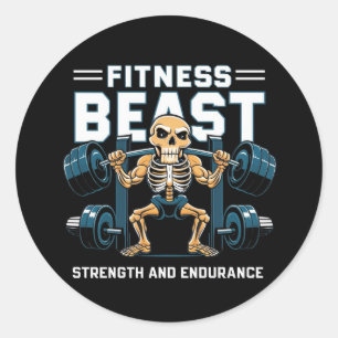 Fitness Beast Classic Round Sticker
