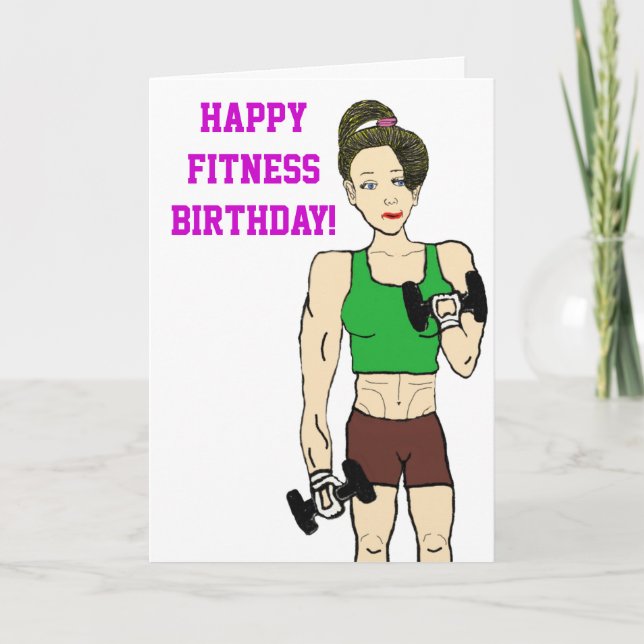 Fitness birthday card (Front)