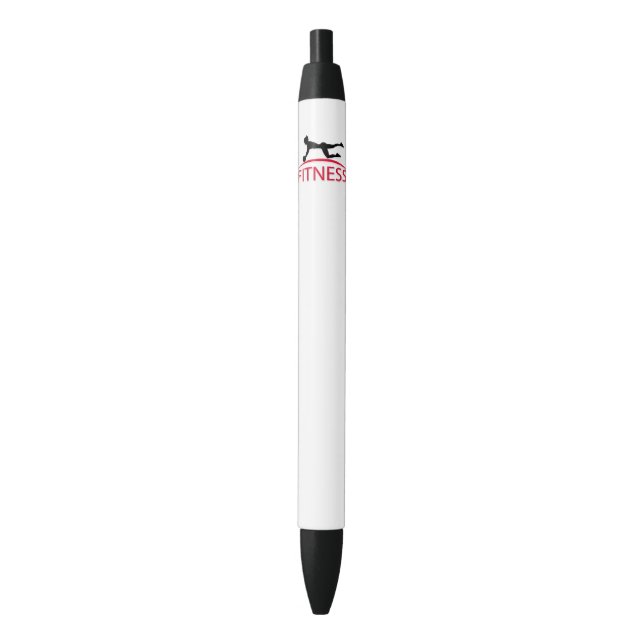 Fitness Black Ink Pen (Front Vertical)