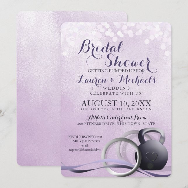 Fitness Body Building Bridal Shower Invitation (Front/Back)