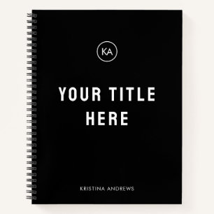 Fitness Body Measurement Tracker Monogrammed  Notebook