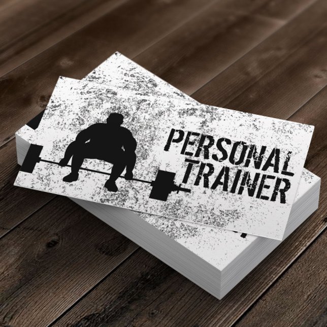 Fitness Bodybuilding Personal Trainer Professional Business Card (Creator Uploaded)