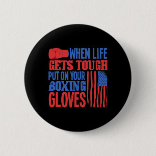Fitness Boxing Ring - Boxing Gloves - I Love Kickb 6 Cm Round Badge