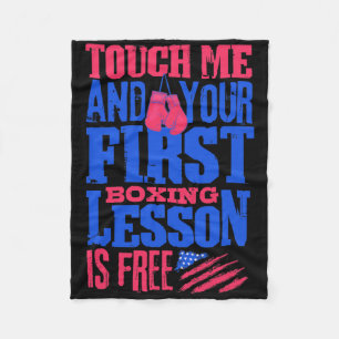 Fitness Boxing Ring - First Free Lesson - I Love K Fleece Blanket