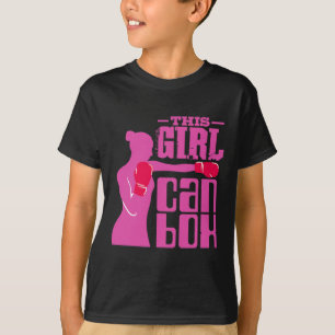 Fitness Boxing Ring Girl With Gloves - I Love Kick T-Shirt
