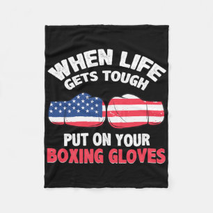 Fitness Boxing Ring - I Love Kickboxing Fleece Blanket