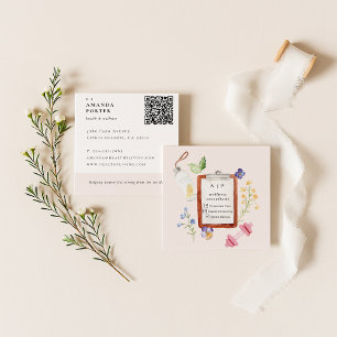 Fitness Branding   Wellness Coach QR Code Square Business Card