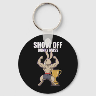 Fitness Bunny Bodybuilder Show Off Bunny M Funny R Key Ring