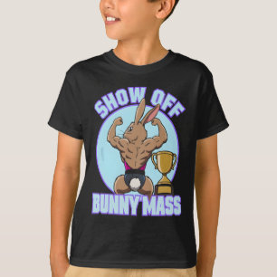 Fitness Bunny Bodybuilder Show Off Bunny M Funny R T-Shirt