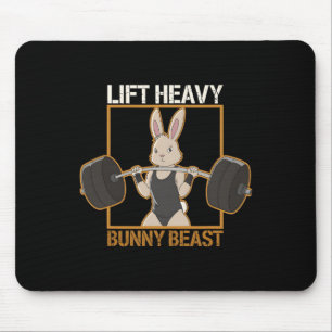 Fitness Bunny Gym Titans Lift Heavy Bunny Beast Fu Mouse Mat