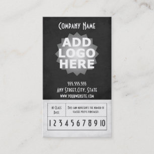 Fitness Business Card 10 Class Pass Template