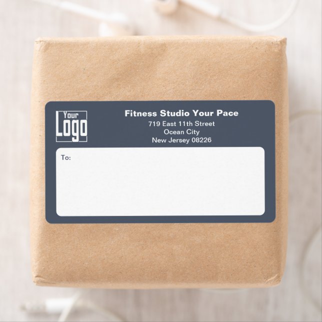 Fitness Business Logo Grey White Shipping (Insitu)