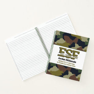 Fitness Business Personal Trainer Monogram Logo Notebook