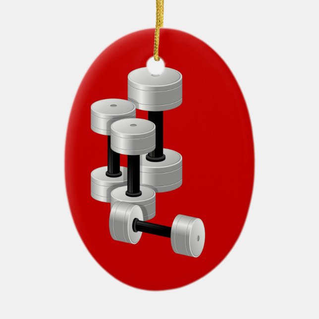 Fitness! by SRF Ceramic Tree Decoration (Front)