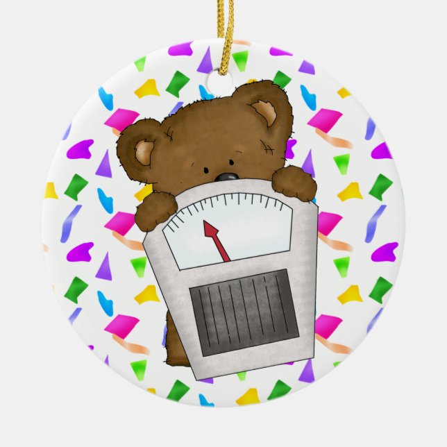 Fitness! Ceramic Tree Decoration (Front)