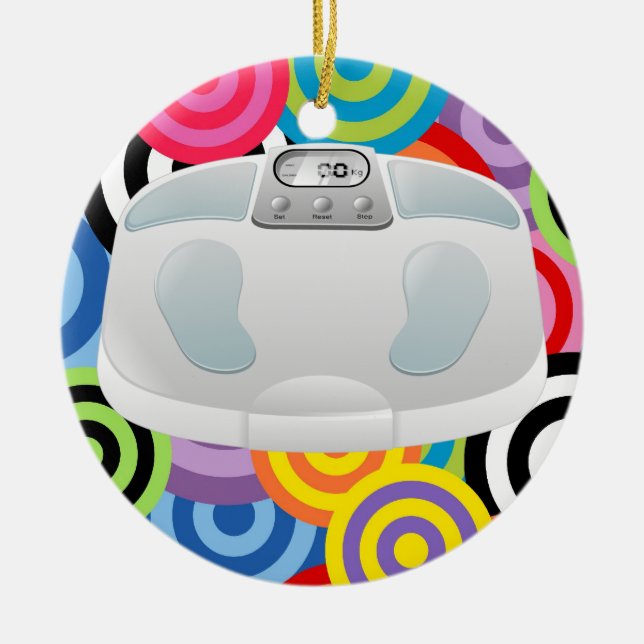 Fitness! Ceramic Tree Decoration (Front)