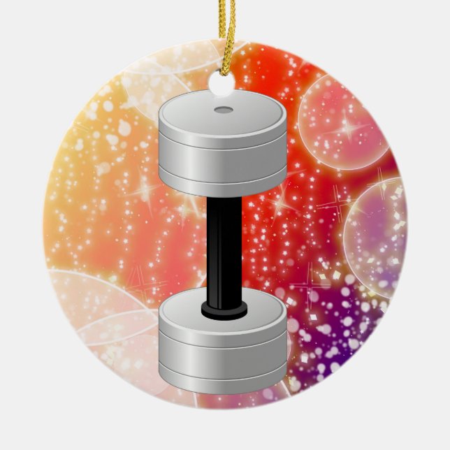 Fitness! Ceramic Tree Decoration (Front)