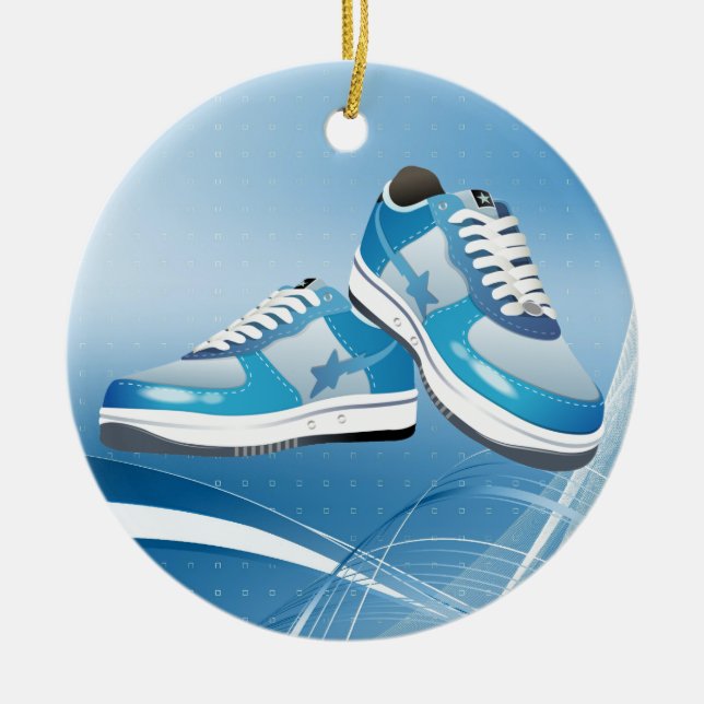 Fitness! Ceramic Tree Decoration (Front)