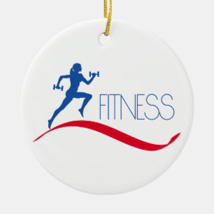 Fitness Ceramic Tree Decoration