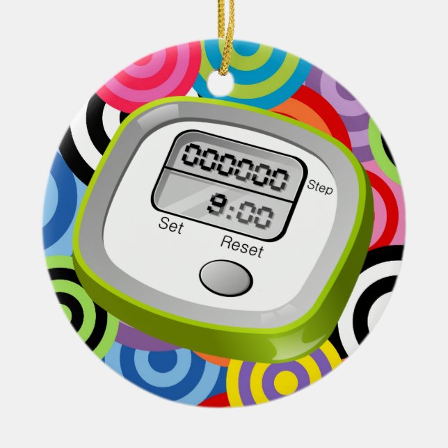 Fitness! Ceramic Tree Decoration (Front)