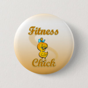 Fitness Chick 6 Cm Round Badge
