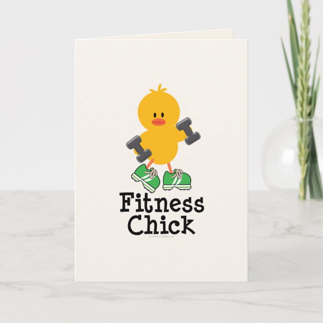 Fitness Chick Greeting Card (Front)