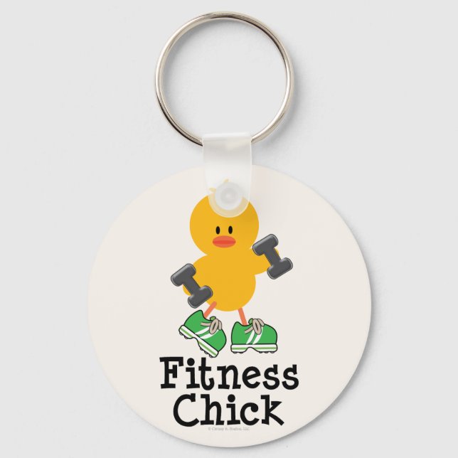 Fitness Chick Keychain (Front)