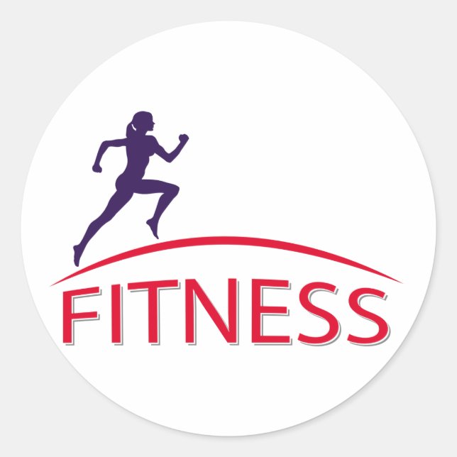 Fitness Classic Round Sticker (Front)