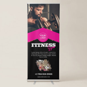 Fitness Club Custom Vertical Retractable Banner