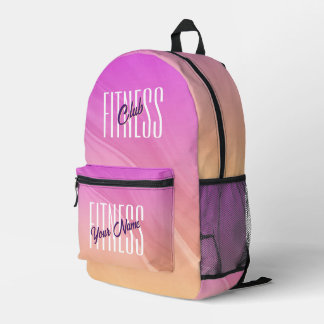 Fitness Club Modern Pink Orange Gradient Gym Bag