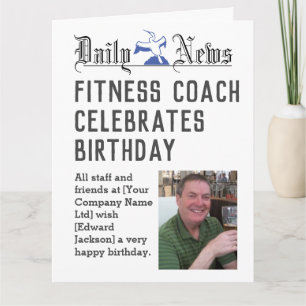 Fitness Coach Birthday Card to Personalise