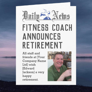 Fitness Coach Retirement Card to Personalise