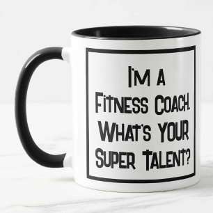 Fitness Coach Super Talent. Two Tone Coffee Mug