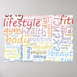 Fitness Concept for Weight Loss and Health Poster