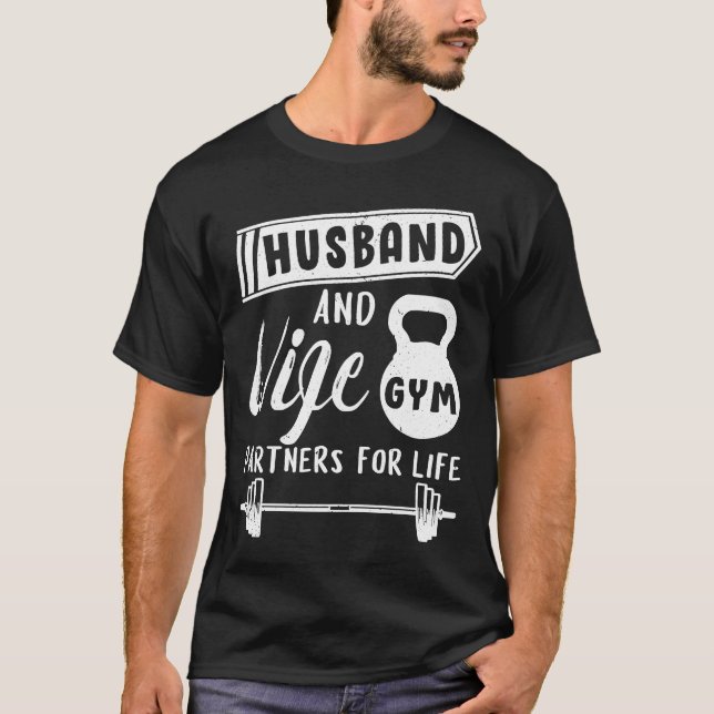 Fitness Couple   Matching Couples Workout Outfits T-Shirt (Front)