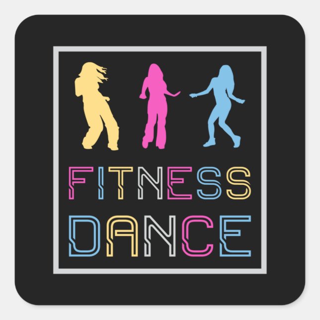 Fitness Dance Gym Dancing Workout Sport Gift Idea Square Sticker (Front)