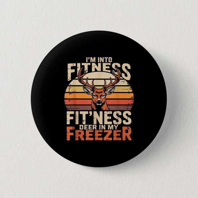 Fitness Deer In My Zer Deer Hunting  6 Cm Round Badge (Front)