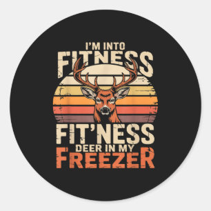 Fitness Deer In My Zer Deer Hunting Classic Round Sticker