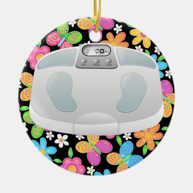 Fitness! Diet! Exercise! Decor Ceramic Tree Decoration (Front)