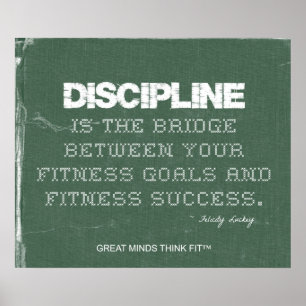 Fitness Discipline Poster in Green Denim