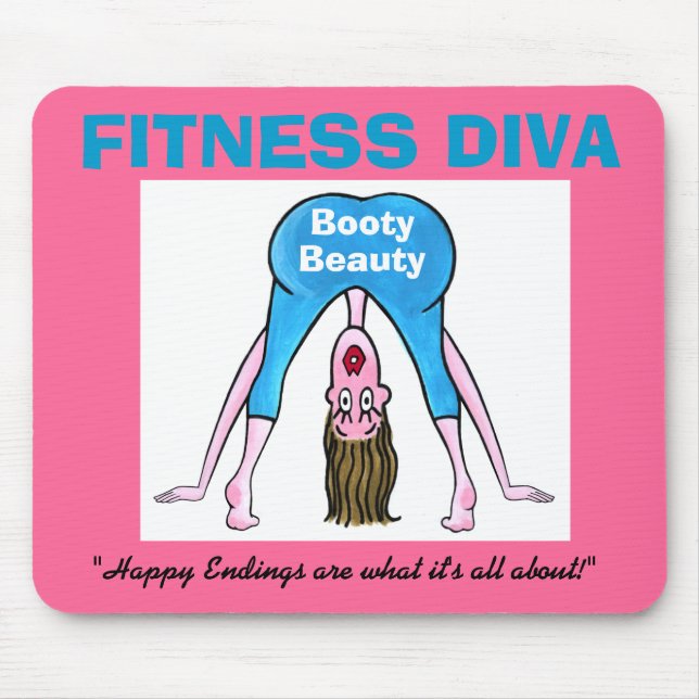 FITNESS DIVA - Booty Beauty Mouse Mat (Front)