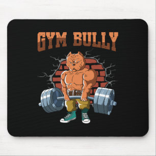Fitness Dog Gym Bully Deadlift Workout Training Mouse Mat