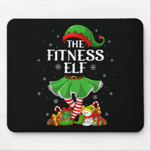 Fitness Elf Christmas Family Elf Squad Xmas Girls Mouse Mat