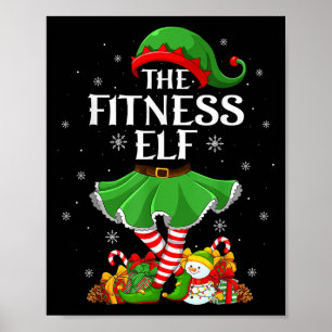Fitness Elf Christmas Family Elf Squad Xmas Girls  Poster