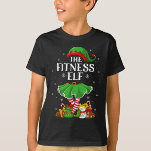 Fitness Elf Christmas Family Elf Squad Xmas Girls T-Shirt